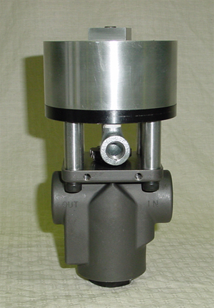 Air operated shut off valve